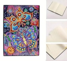 Diamond Painting Kit DIY Set butterflies colorful flowers notebook sketchbook