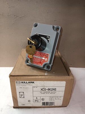NEW KILLARK XCS0K2A5 HAZ-LOC XP CONTROL STATION COVER W/ KEY OP ON/OFF SWITCH