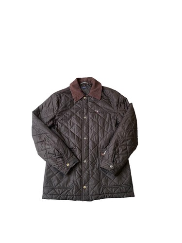 GANT Quilted Jacket Mens Small Brown Corduroy Collar