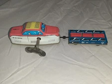 Vintage Wind-Up Marke Technofix 297 Engine & Loader - Works