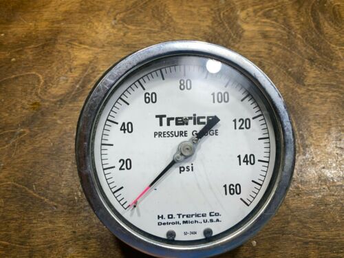 TRERICE 0 TO 160 psi  PRESSURE GAUGE  4" /    3/8"  ~ Steampunk - Picture 1 of 4