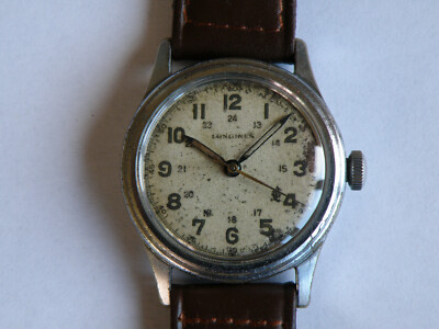 LONGINES - ''6 KERBEN'' - 33,3 MM - FESTE BÜGEL - JAHR 1944 - REF.22636 - SCHRAUBGEHÄUSE - KAL.10 L