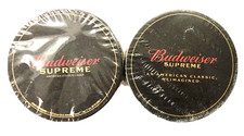 *NEW* BUDWEISER - SUPREME - AMERICAN LAGER - SLEEVE of 125 BEER COASTERS - 2022