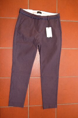 FIVEUNITS elegant slim fabric trousers pants KYLIE CROP navy spark W31 38/40 NEW