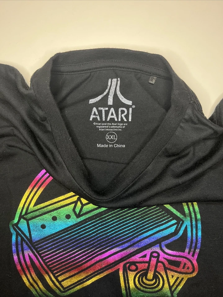 Camiseta Consola Videojuegos Atari Camisa Negra Años 80 Retro Juegos Talla XXL 2XL Foto 4 de 4