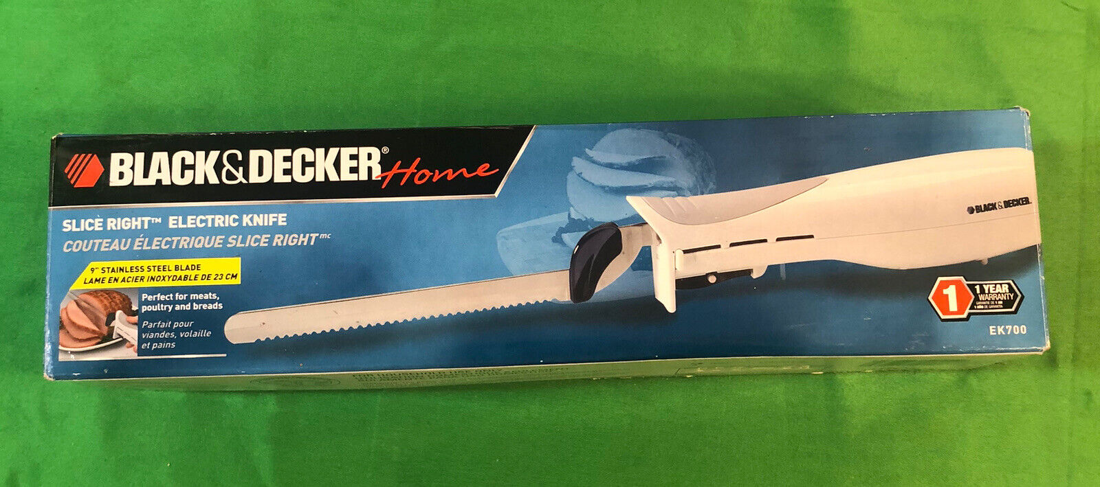 Black & Decker Home Slice Right Electric Knife EK700 9" Meat  Cutting Kitchen-New 956260282284