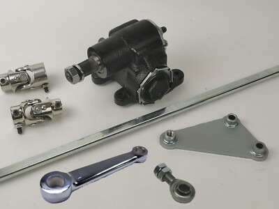 Vega Steering Box Pitman Arm Bracket & 3/4'' DD Shaft  & Heim & 2 U-Joints Combo