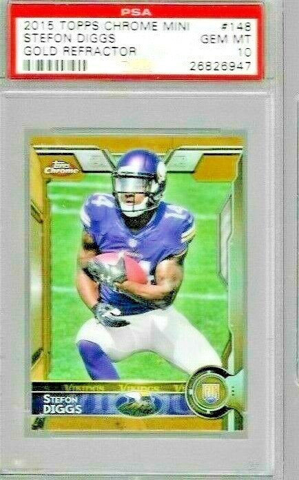 Stefon Diggs Topps Chrome Mini #148 Gold Refractor