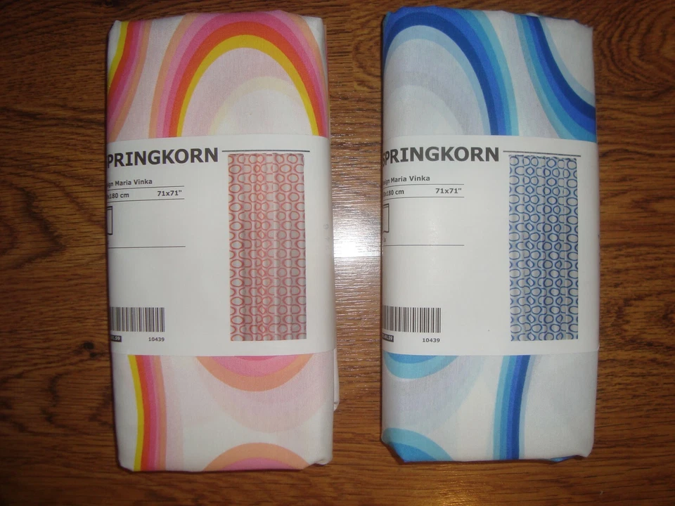 SPRINGKORN Cortina de Ducha Blanco Naranja Rosa Blanco Azul Poli Algodón NUEVO IKEA   Foto 4 de 4