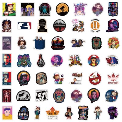 50 Pcs Stranger Things TV Drama Fun Vsco Stickers for Mugs Phones