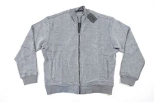 ATM ANTHONY THOMAS MELILLO AM4871-EAM GRAY SMALL FLEECE ZIP JACKET SWEATER MENS 