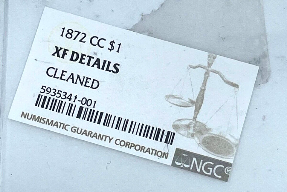 LOOK----1872- CC, NGC XF Details Cleaned Seated Liberty Silver Dollar - Image 4 of 4