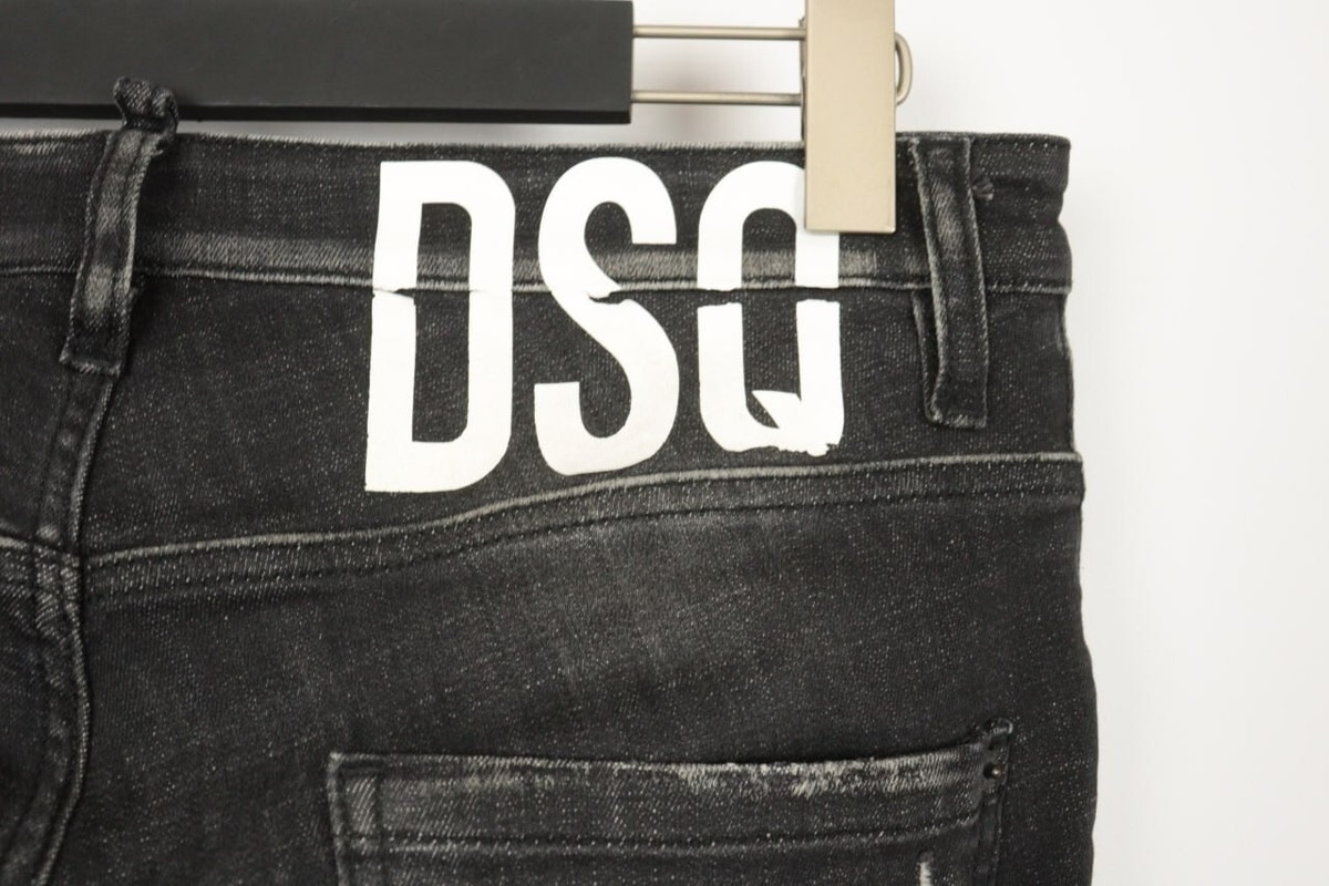DSQUARED2 TIDY BIKER JEAN Wash Denim Slim Fit Distressed Jeans