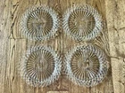 Anchor Hocking Waterford Waffle Depression Glass Clear Set Of 4 Dinner Plates