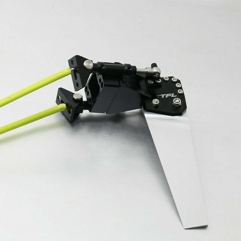 57x112mm Catamaran Rudder CNC Aluminum Black for 40'' or below Catamaran RC Boat - Image 2 of 4