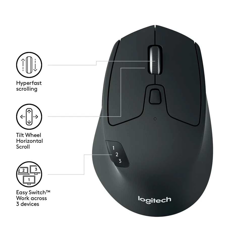 5099206065086 Logitech M720 Triathlon Mouse Logitech - Image 3 of 4