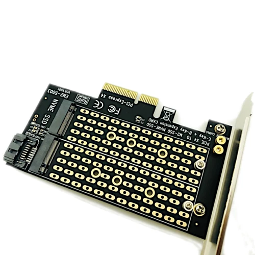 M.2 NGFF to Desktop PCIe x4 x8 x16 NVMe SATA Dual SSD PCI Express Adapter Card - Picture 8 of 9