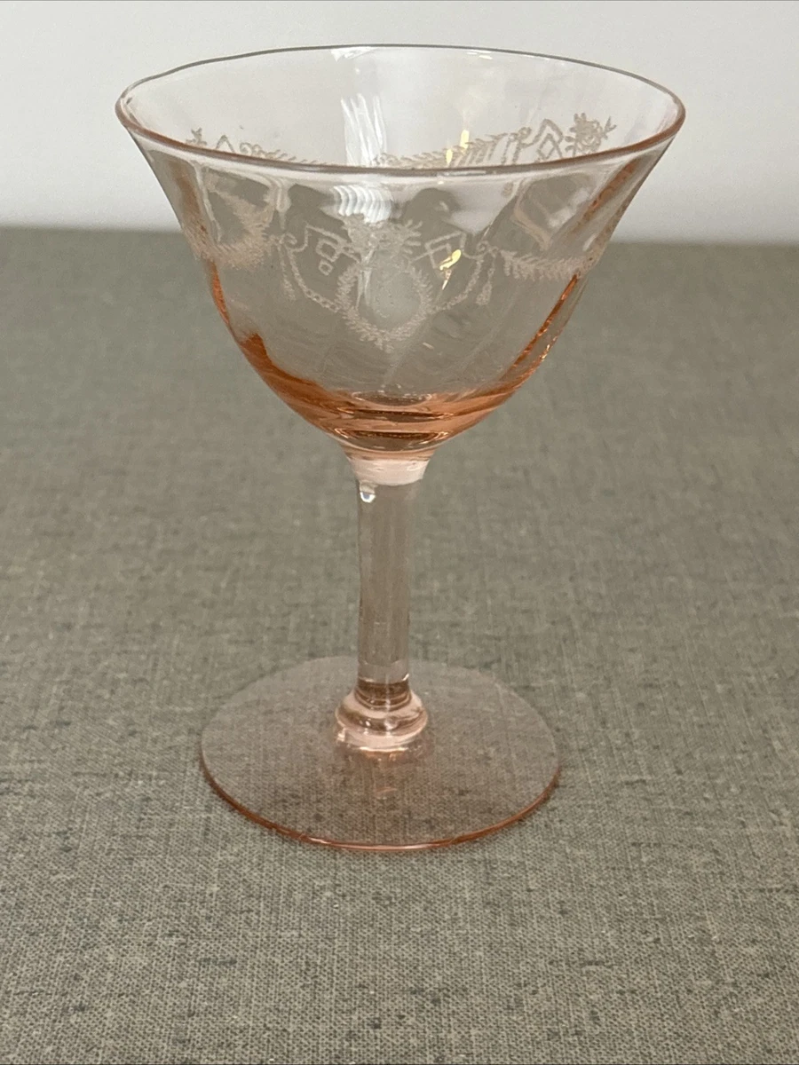 depression glass stemware products for sale | eBay