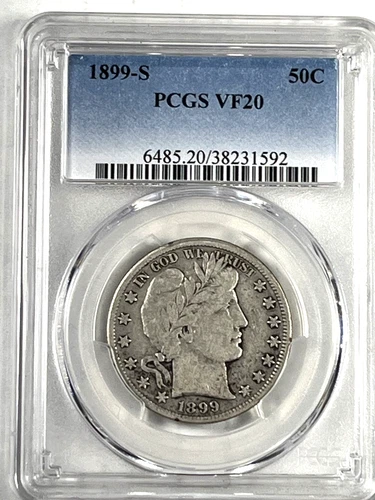 1899-S Barber Half Dollar : PCGS VF20