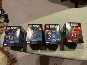 LEGO BRICKHEADZ Captain America Iron Man Black Widow Hulk(41589-92) Factory Seal