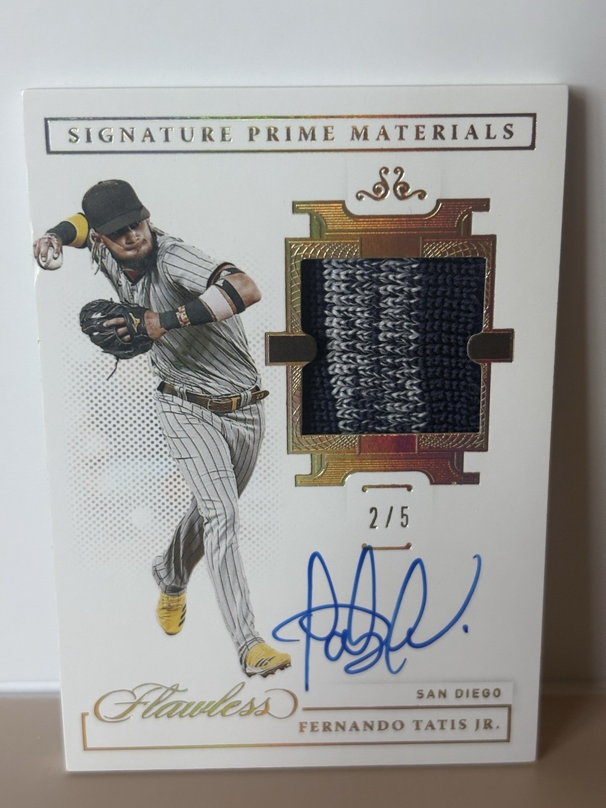 Fernando Tatis Jr /5 - 2021 Panini Flawless - Signature Prime Materials Auto view 1