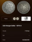 1879-O Morgan Silver Dollar, which was minted at the New Orleans Mint.