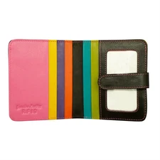 ili New York Bifold CC Wallet Multicolor Black & Brights Dopamine Accessory RFID