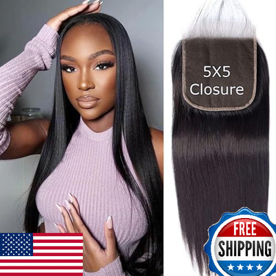 Selina 5x5 HD Lace Closure Brazilian Virgin Human Hair Straight Unprocessed