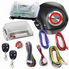 Red Led Billet Push Button Engine Start Stop W Keyless Entry Remote Start Kit Red Led Billet Push Button Engine Start Stop W Keyless Entry Remote Start Kit