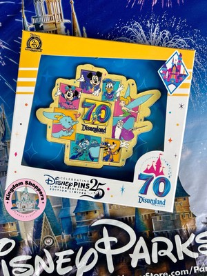 ディズニーランド 70周年 ピンバッジ Disneyland 70th Pin 2025 Disney Parks Disneyland 70th Jumbo Pin LE 1000 Hatbox