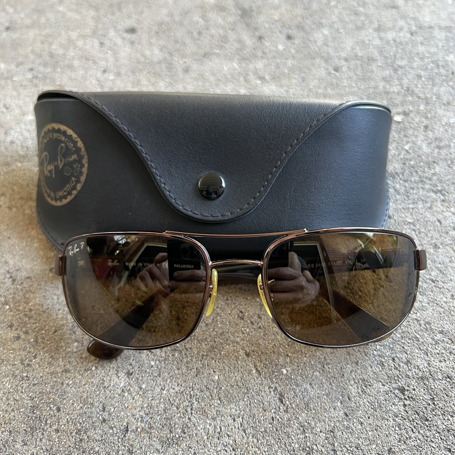 Ray-Ban RB 3445 014/57 3P Brown Metal Full Rim Sunglasses FRAMES ONLY tortoise