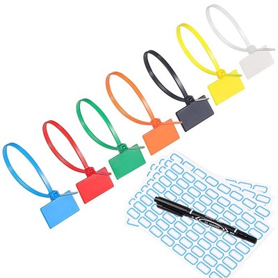 250pcs 6 inch Wire Zip Ties, Self-locking Nylon Cable Tags Labels, Multicolor Wr