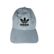 Adidas Light Blue Adjustable Baseball Cap Trefoil Logo One Size
