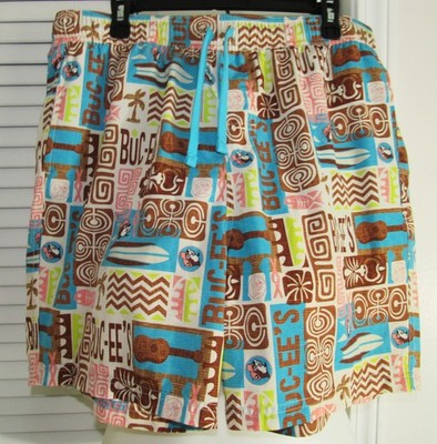 Buc-ees Gas Station Multi-Color Swimwear Trunks Size Large *NWOTS
