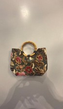 Longaberger Sisters Floral Handbag with Bamboo Handles/ New Never Used