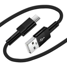 USB C to A Carplay Cable Extra Long Fast Charging 10ft, Full Black