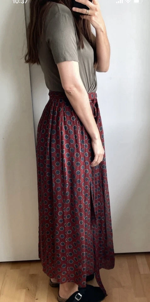 Isabel Marant maxi skirt wrap Ties Lined printed size 10  - Image 4 of 4