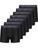 Fm London 7Er-Pack Herren Boxershorts Schwarz - Atmungsaktiv Weich Dehnbar L