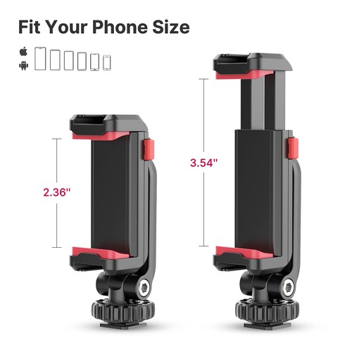 Phone Tripod Mount ST-06S, New Universal Smartphone Mount Adapter with 2 Cold... - Picture 4 of 8
