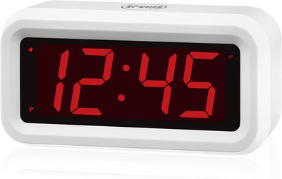 Alarm Clock, Digital Clock, Auto Night-Mode, 3-Level Led Brightness, Battery Pow