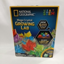 National Geographic Mega Crystal Growing Lab STEM Kit W/ Glow Light-Up Base New
