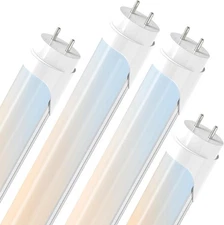 JESLED T8 LED 4FT Tube Lights Bulbs 3000K-6500K 6CCT 24W G13 F32T8 T40T12 4 Pack