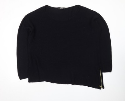 Evans Strickpullover Pullover Damen schwarz Größe 22/24 Reißverschluss Akzent