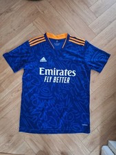 Adidas Primegreen Football Shirt Blue Orange Size Large