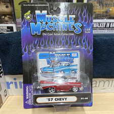Muscle Machines 1:64 1957 Chevrolet '57 Chevy Red Diecast Unopened Box