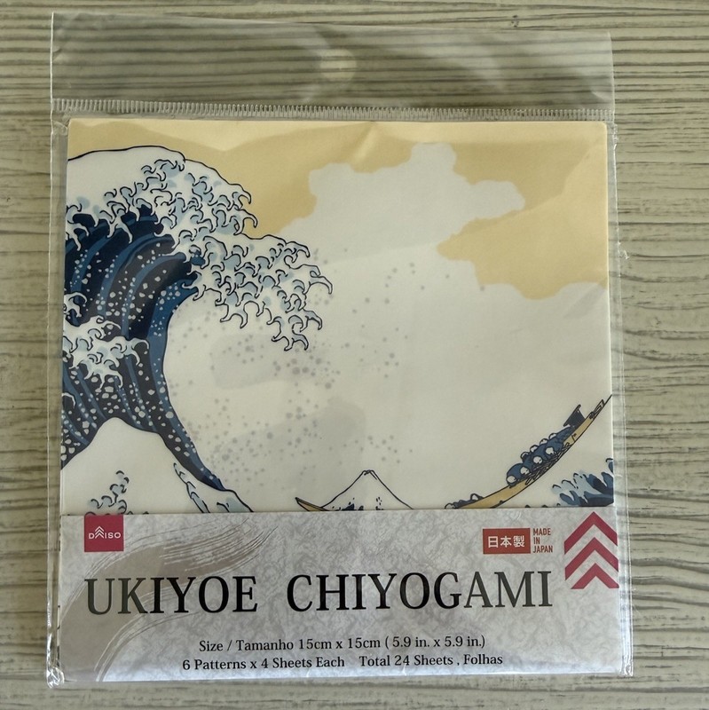 Ukiyoe Chiyogami Origami Paper-folding 6 Pattern X 4 Sheets Total 24 Sheets NEW!