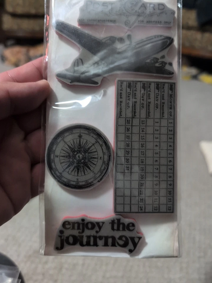 Tim Holtz Visual Artistry Stamper The Journey Travel Cling Stamp  - Image 2 of 4