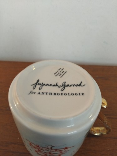 Anthropologie Retro MCM Style Susannah Garrod Oh Christmas Tree Tea Coffee Mug - Picture 14 of 14