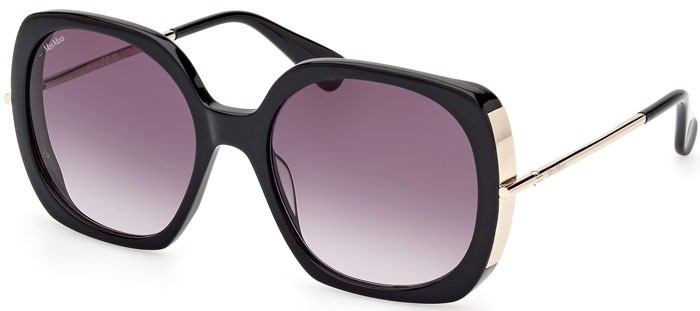 MAX MARA Malibu9 MM0079 01B Black OVER SIZE Plastic  display picture 2