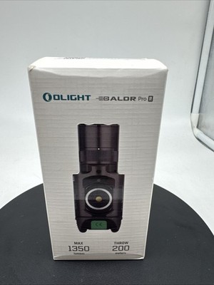 Olight Baldr Pro R Rechargeable Light, LED/Green Laser, 1350 Lumens Box Damage